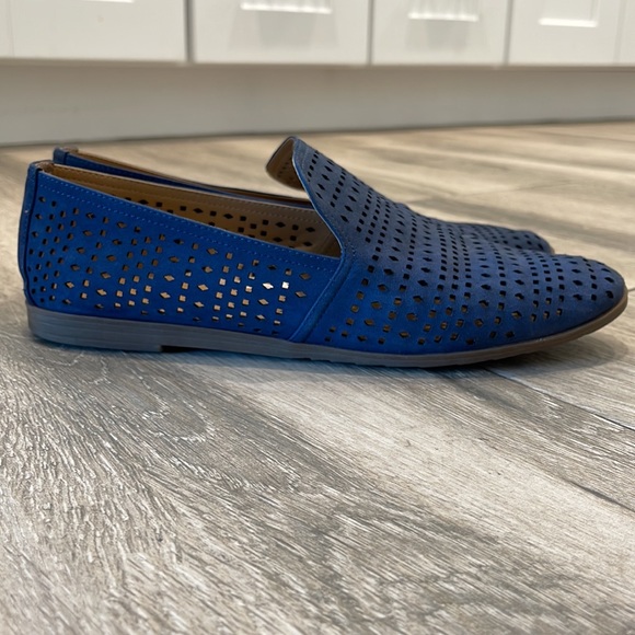 Franco Sarto Blue Leather Flats - Picture 3 of 4